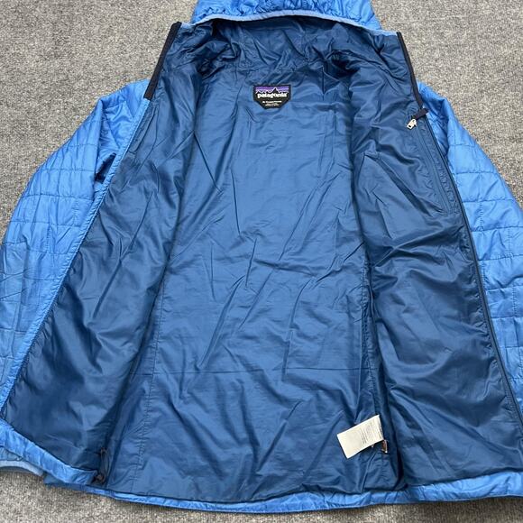 Patagonia Jacket Womens XL Blue Nano Puff Hooded Insulated Puffer Coat - Picture 6 of 15